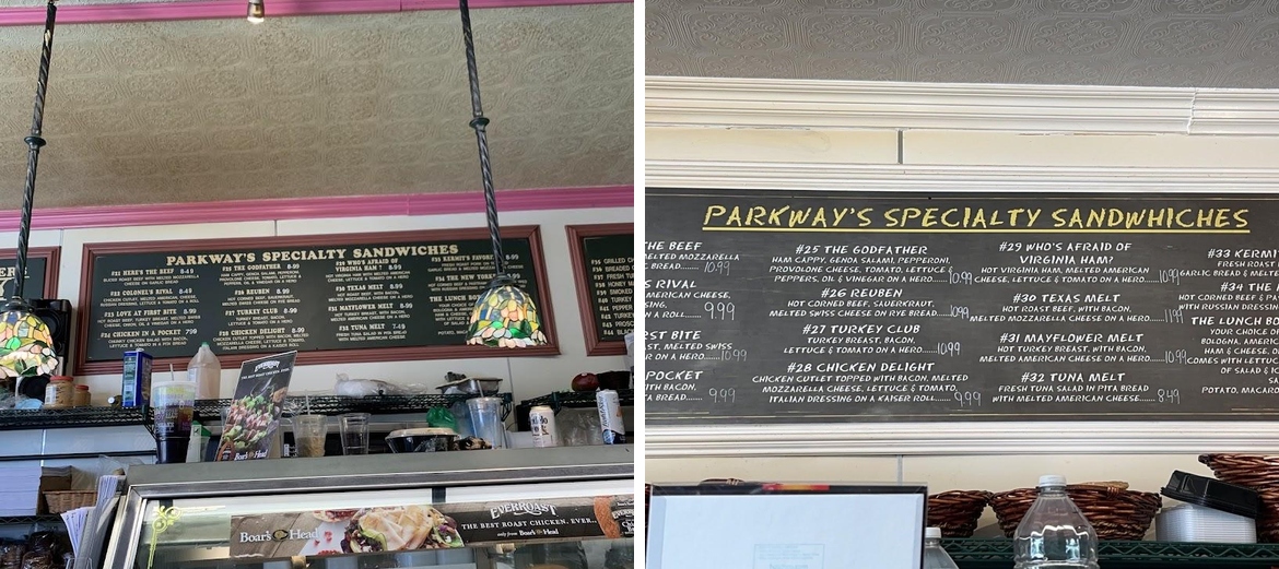 Parkway Deli & Catering Menu
